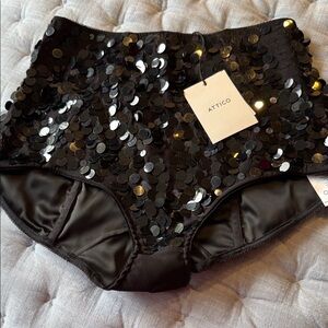 NWT The Attico Black Sequin Bottoms